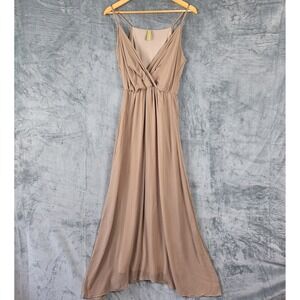 Vintage Womens Dress Small Brown Babydoll Y2K Fairy Maxi Flowy Coquette Romantic